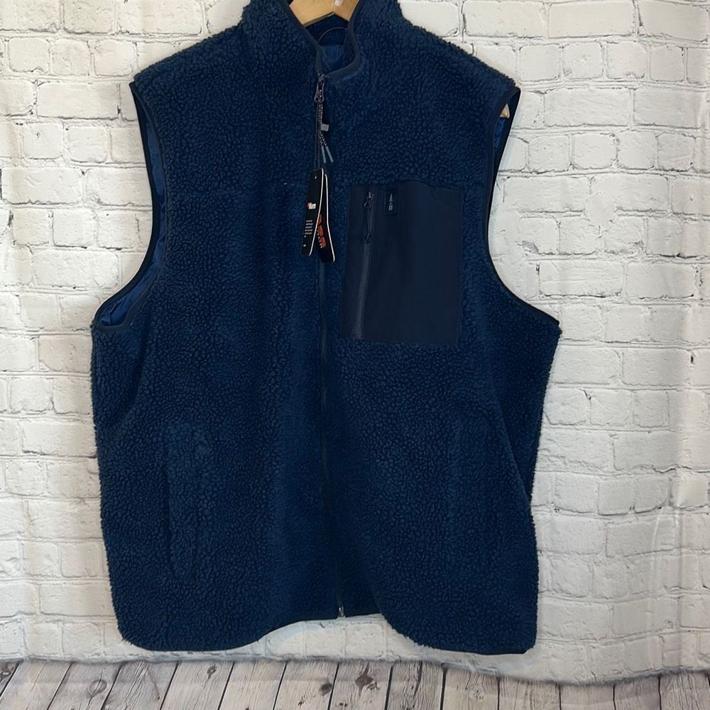 BASS OUTDOOR Mens Faux Fur Warm Cold Weather Outerwear Vest‎ size xxl